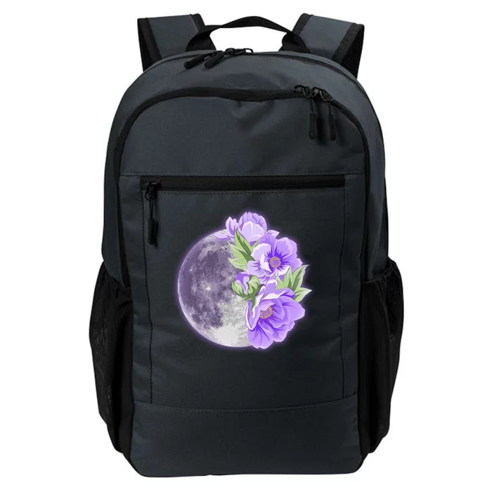 Purple Peonies Flowers Full Moon Daily Commute Backpack