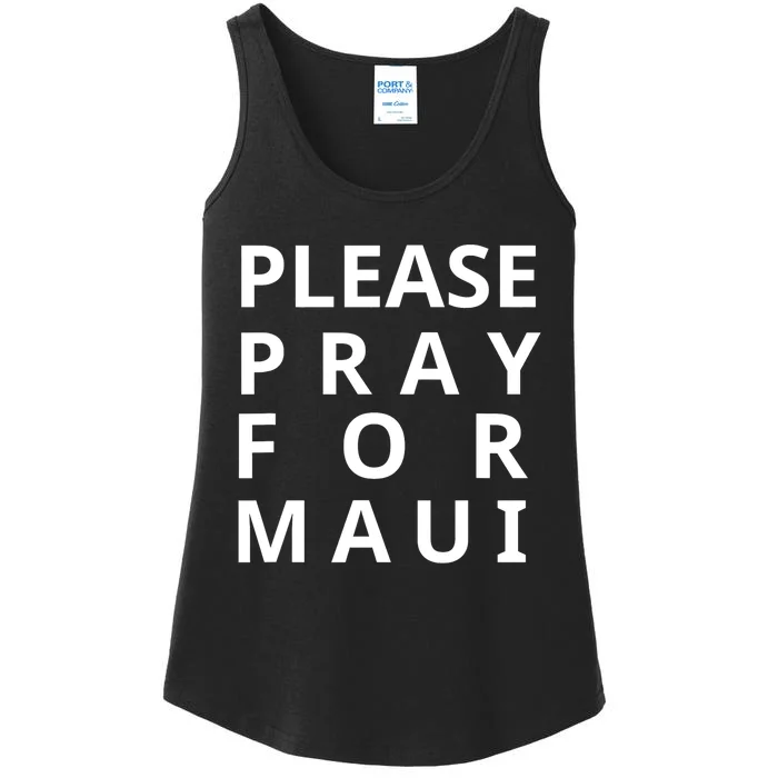 Please Pray For Maui Tee Maui Hawaii Tee Hawaiian Hibiscus Ladies Essential Tank