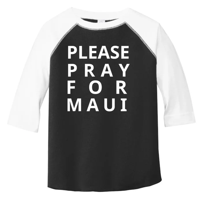 Please Pray For Maui Tee Maui Hawaii Tee Hawaiian Hibiscus Toddler Fine Jersey T-Shirt