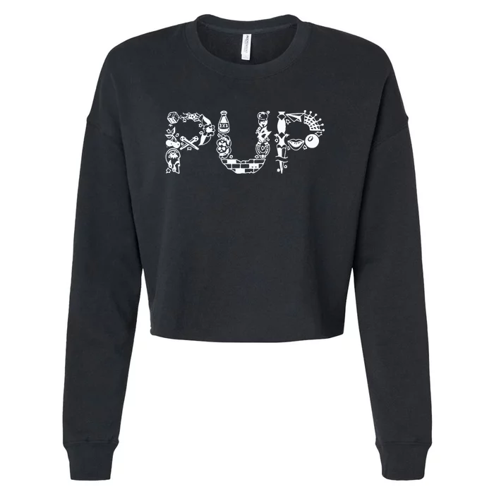 Puptheband Pup Flash Cropped Pullover Crew