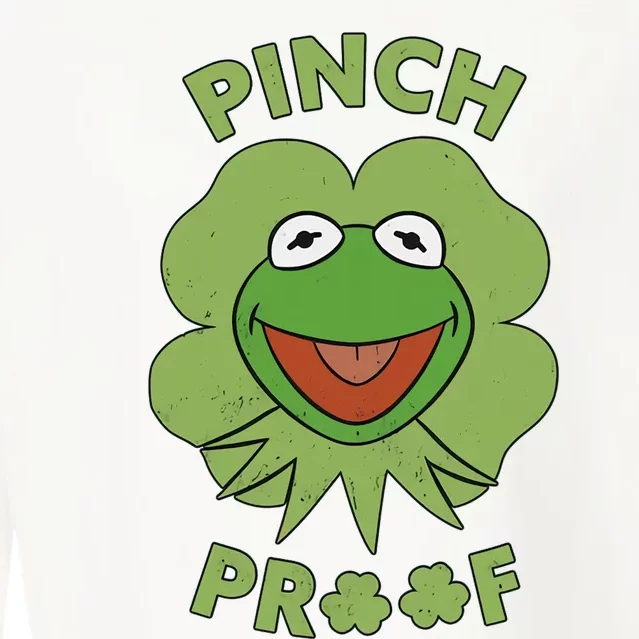 Pinch Proof Funny Frog Cropped Pullover Crew