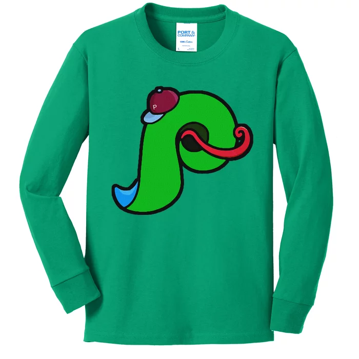 Phanatic P Funny Baseball Kids Long Sleeve Shirt