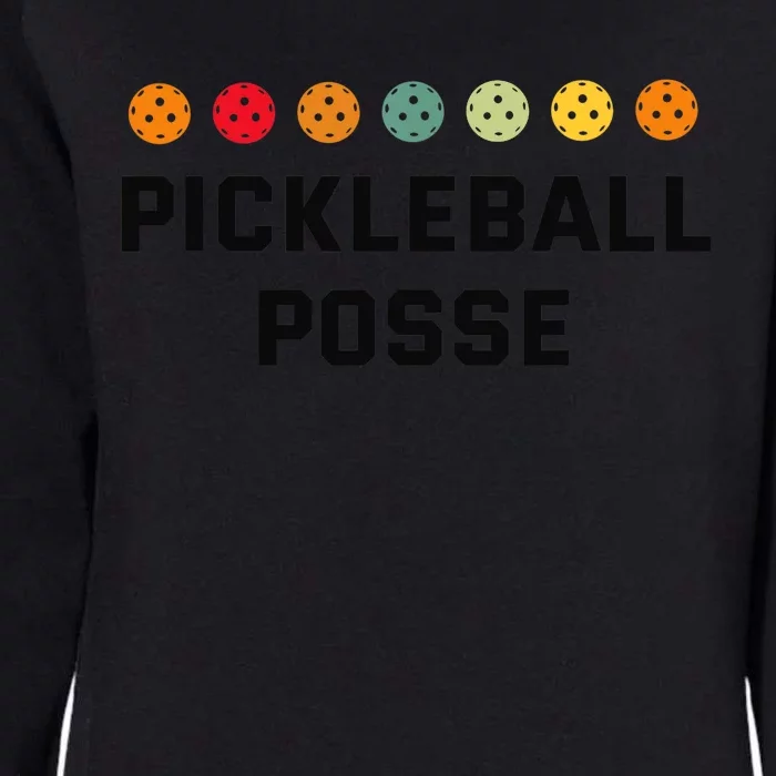 Pickleball Posse Funny Pickleball Quote For Pickeball Lovers Womens California Wash Sweatshirt