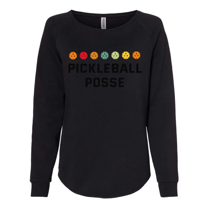 Pickleball Posse Funny Pickleball Quote For Pickeball Lovers Womens California Wash Sweatshirt