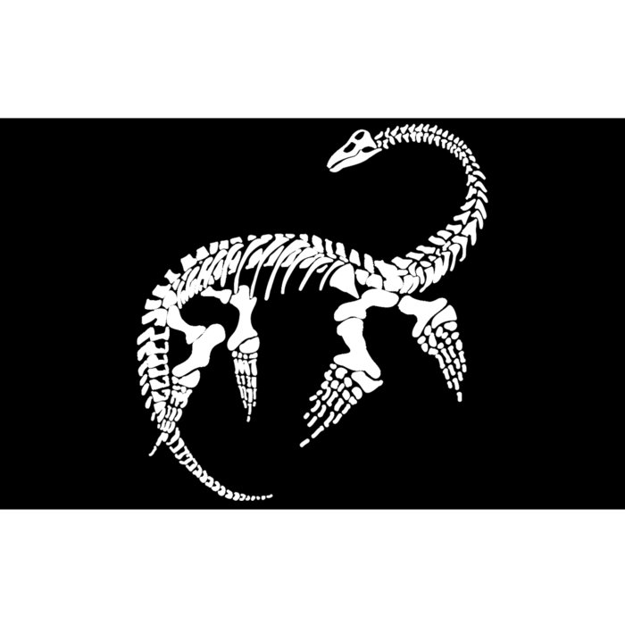 Plesiosaurus Prehistoric Fossil Skeleton (White Logo Design) Bumper Sticker