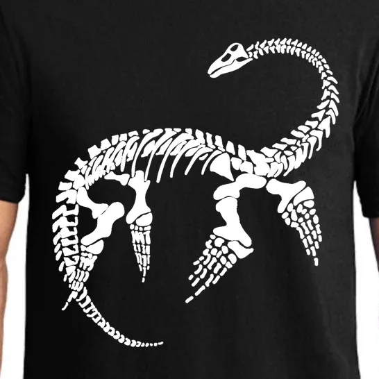 Plesiosaurus Prehistoric Fossil Skeleton (White Logo Design) Pajama Set