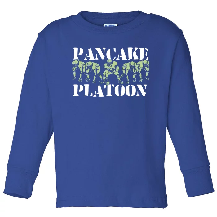 Pancake Platoon Funny Offensive Line Football Ogiftline Gift Toddler Long Sleeve Shirt