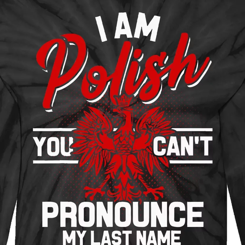 Polish Poland For Poland Polska Polin Eagle Krakow Tie-Dye Long Sleeve Shirt