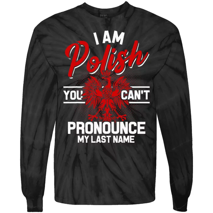 Polish Poland For Poland Polska Polin Eagle Krakow Tie-Dye Long Sleeve Shirt