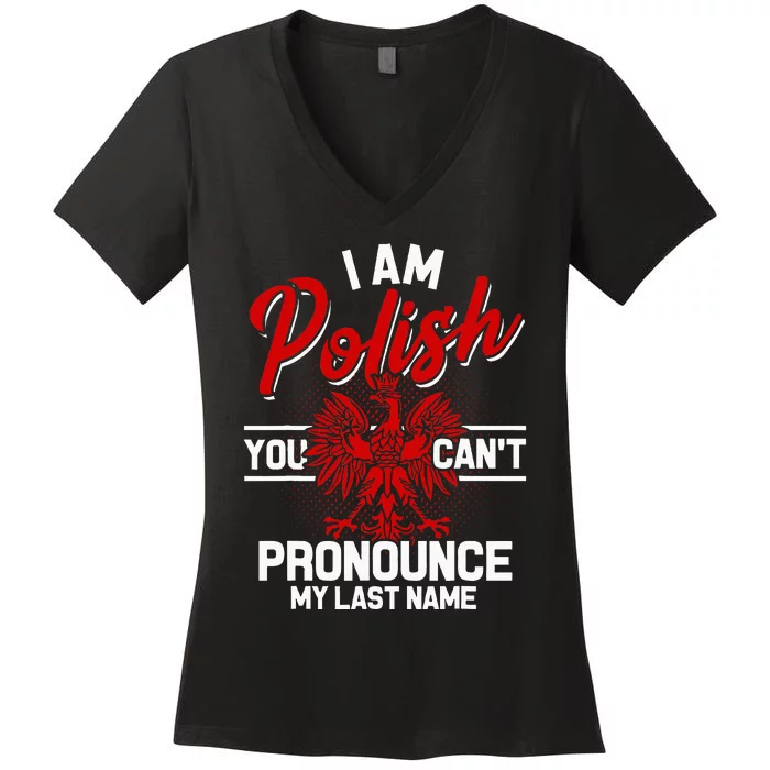 Polish Poland For Poland Polska Polin Eagle Krakow Women's V-Neck T-Shirt