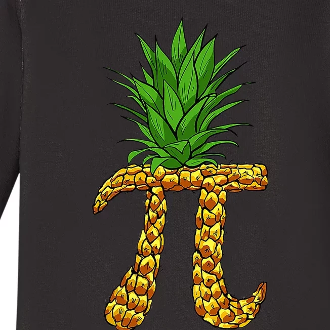 Pineapple Pi Funny Pi Day Pi Neapple Pi Baby Long Sleeve Bodysuit