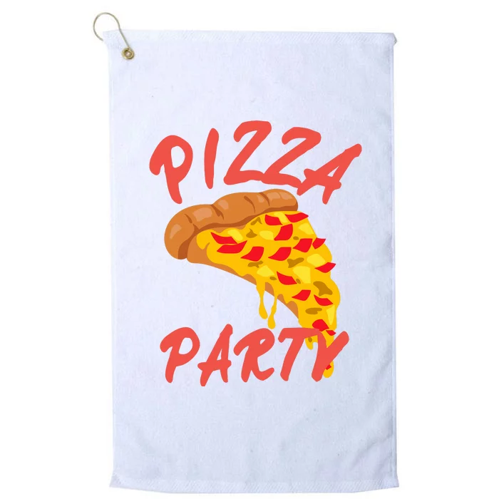 Pizza Party Funny Pizza Lovers Pizza Party Day Platinum Collection Golf Towel