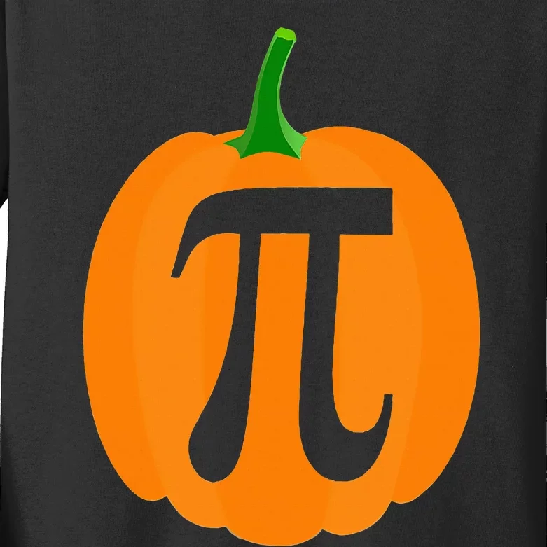 Pumpkin Pi Funny Halloween & Thanksgiving Pumpkin Pie Kids Long Sleeve Shirt