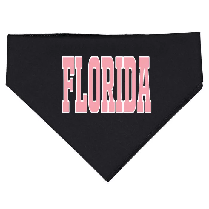 Preppy Pink Florida Beach USA-Made Doggie Bandana