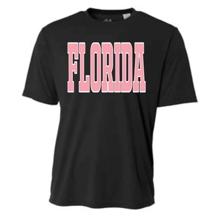 Preppy Pink Florida Beach Cooling Performance Crew T-Shirt