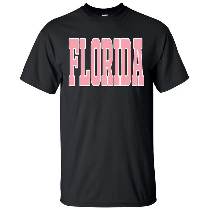 Preppy Pink Florida Beach Tall T-Shirt