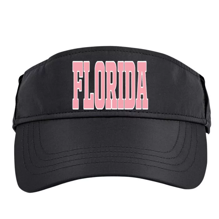 Preppy Pink Florida Beach Adult Drive Performance Visor