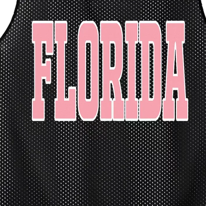 Preppy Pink Florida Beach Mesh Reversible Basketball Jersey Tank