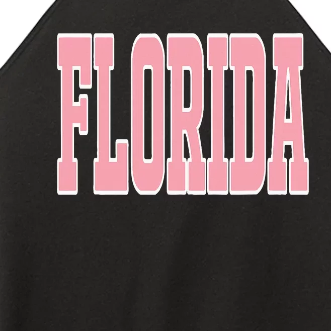 Preppy Pink Florida Beach Women’s Perfect Tri Rocker Tank