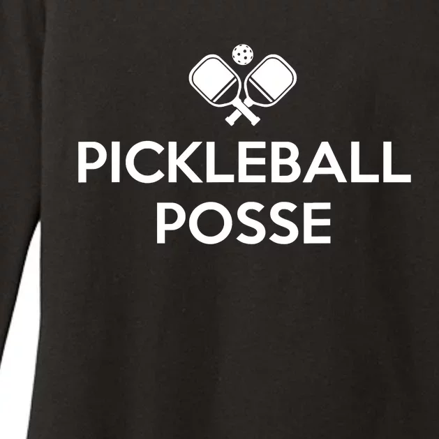 Pickleball Posse Funny Pickleball Womens CVC Long Sleeve Shirt