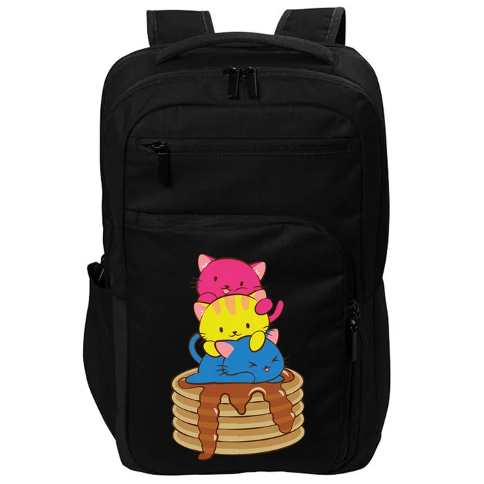 Pansexual Pride Flag Cute Lgbtq Pan Pride Kawaii Cat Gift Impact Tech Backpack