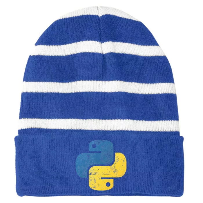 Python Programming For Programmers Striped Beanie with Solid Band