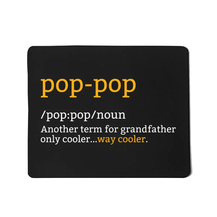 Pop Pop Grandpa Fathers Day Mousepad