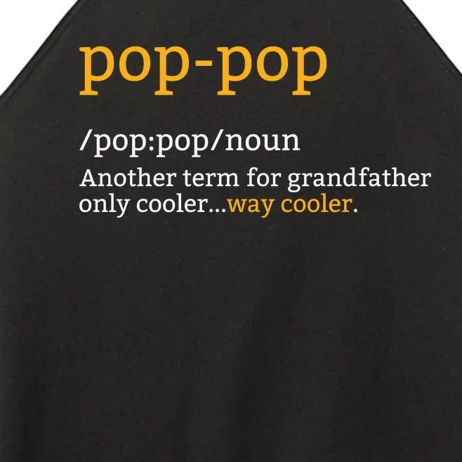 Pop Pop Grandpa Fathers Day Women’s Perfect Tri Rocker Tank