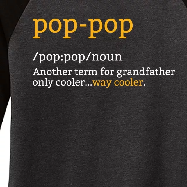 Pop Pop Grandpa Fathers Day Women's Tri-Blend 3/4-Sleeve Raglan Shirt