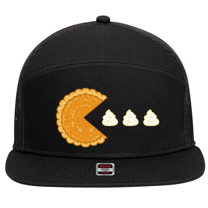 Pumpkin Pie Gamer Thanksgiving 7 Panel Mesh Trucker Snapback Hat