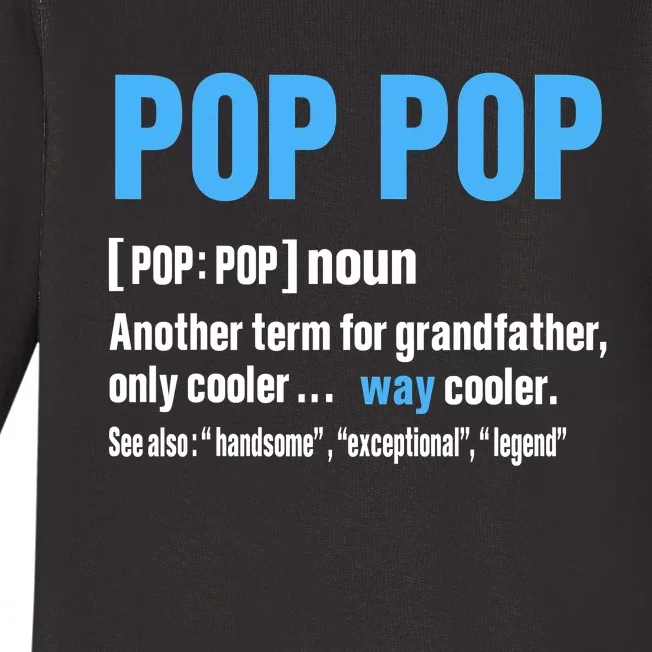 Pop Pop Grandpa Fathers Day PopPop Baby Long Sleeve Bodysuit