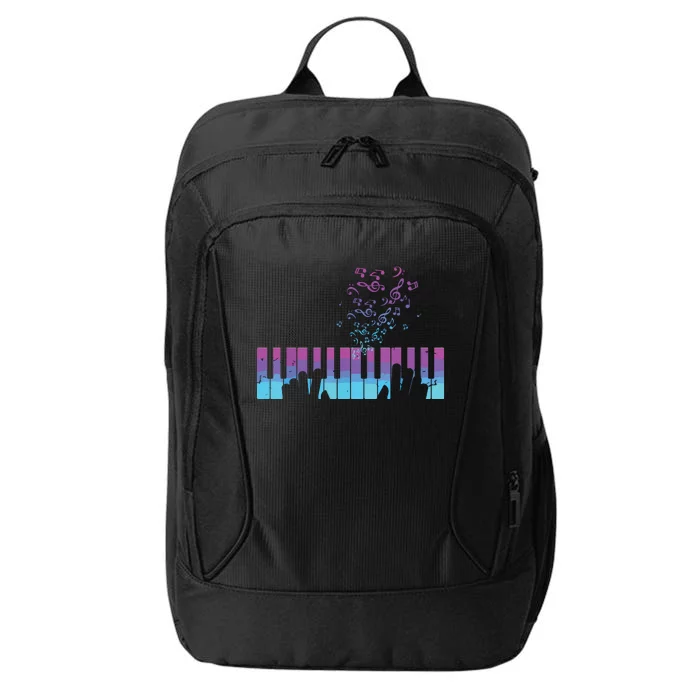 Piano Player Gift Hands Piano Keyboard Musician City Backpack