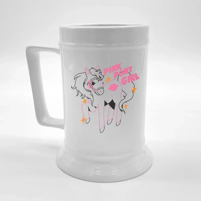 Pink Pony Girl Pink Pony Club Front & Back Beer Stein