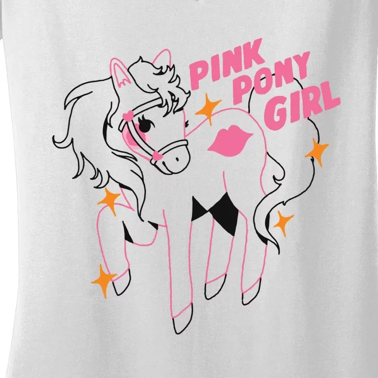 Pink Pony Girl Pink Pony Club Women's V-Neck T-Shirt