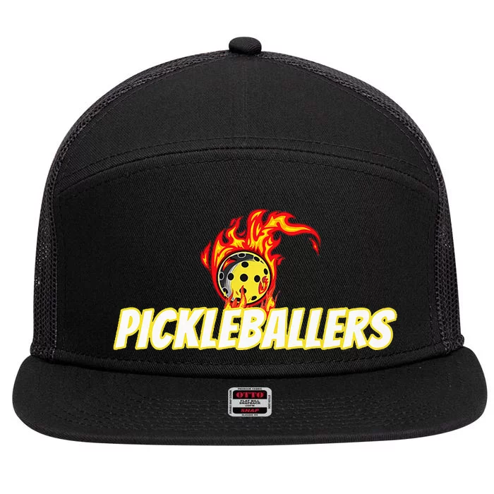 Pickleballers Pickleball Gear 7 Panel Mesh Trucker Snapback Hat