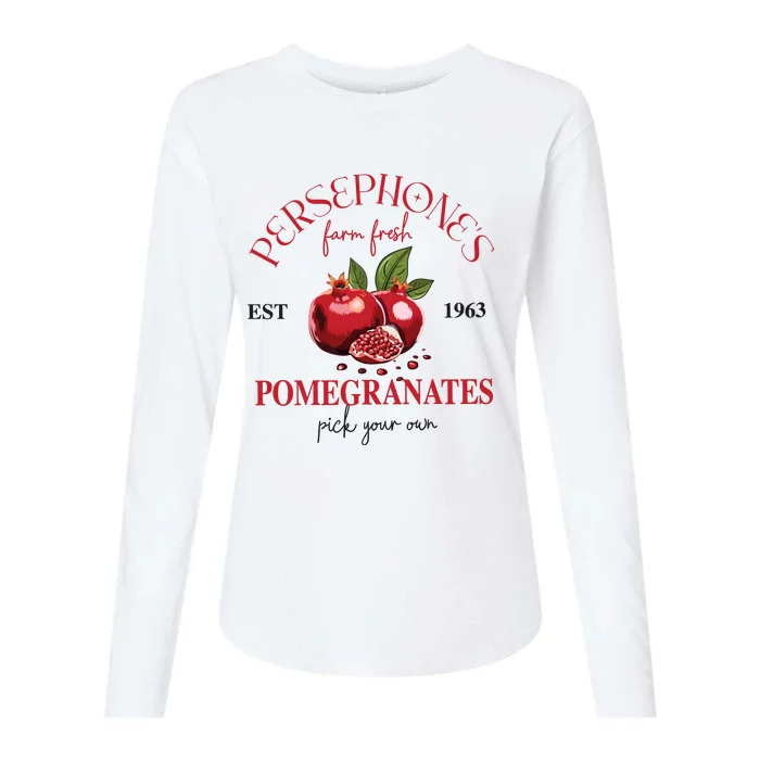 PersephoneS Pomegranates Greek Mythology Womens Cotton Relaxed Long Sleeve T-Shirt