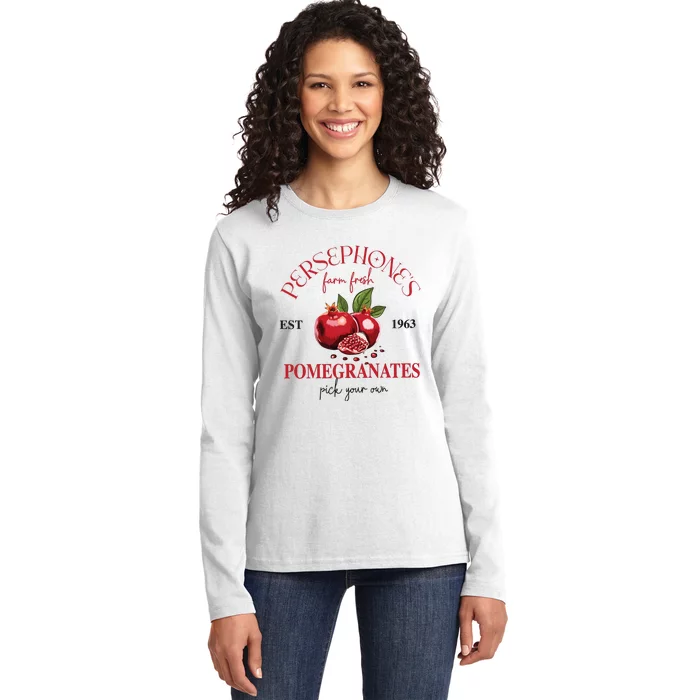 PersephoneS Pomegranates Greek Mythology Ladies Long Sleeve Shirt