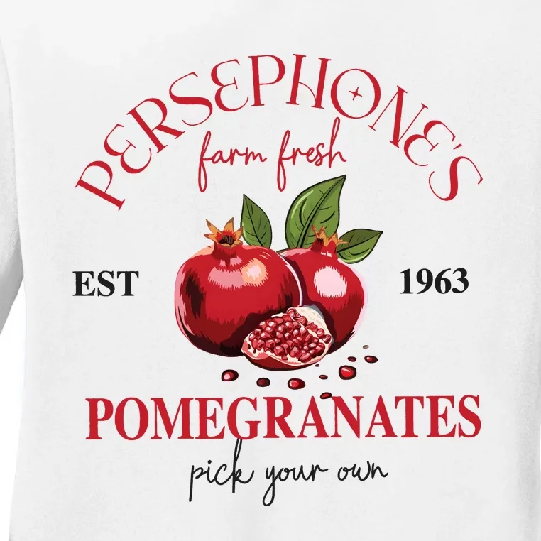 PersephoneS Pomegranates Greek Mythology Ladies Long Sleeve Shirt