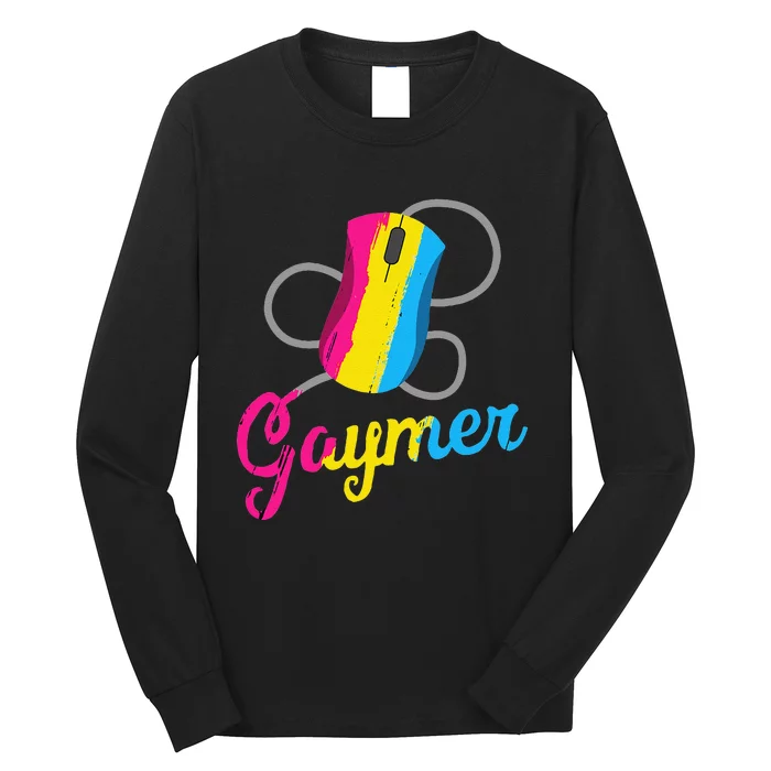 Pansexual PC Gaymer Geek Pride Pan LGBT Computer Gamer Long Sleeve Shirt