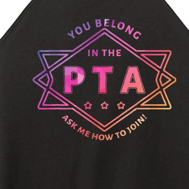 Pta Promotion Graphic School Parent Teacher Association Women’s Perfect Tri Rocker Tank