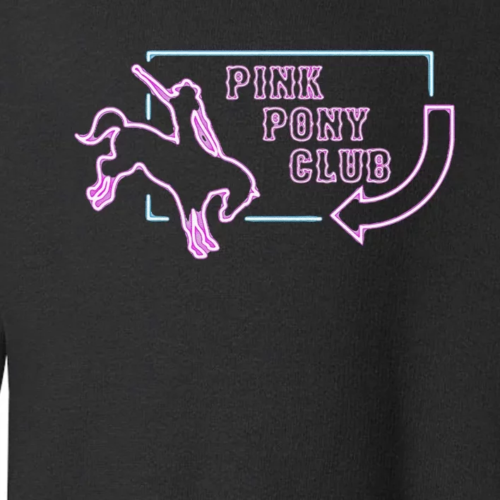 Pink Pony Girl Retro Horse Pink Pony Club Horse Lover Gift Toddler Sweatshirt