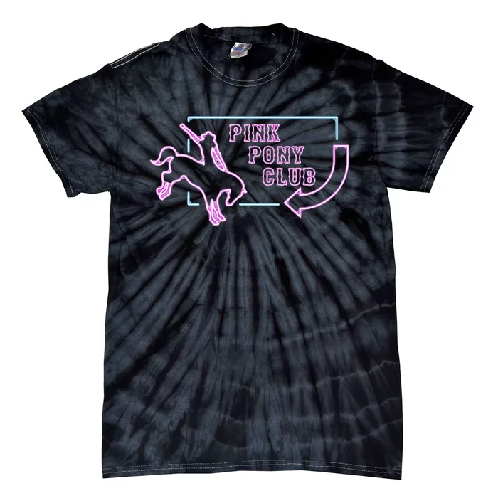 Pink Pony Girl Retro Horse Pink Pony Club Horse Lover Gift Tie-Dye T-Shirt