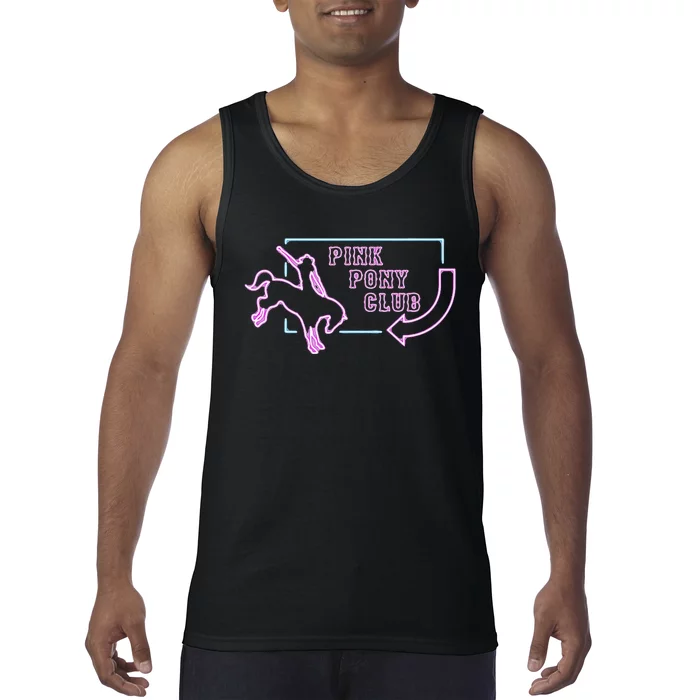 Pink Pony Girl Retro Horse Pink Pony Club Horse Lover Gift Tank Top