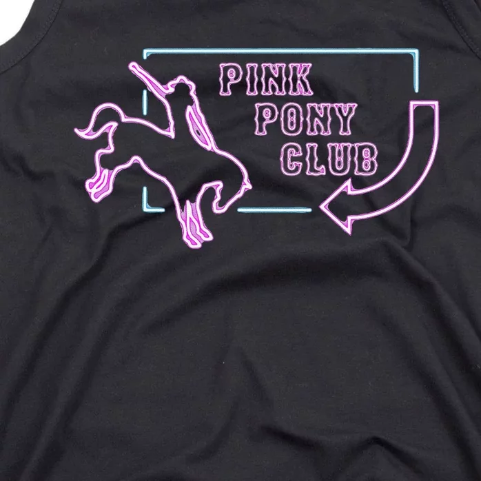 Pink Pony Girl Retro Horse Pink Pony Club Horse Lover Gift Tank Top