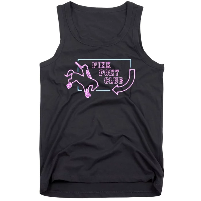 Pink Pony Girl Retro Horse Pink Pony Club Horse Lover Gift Tank Top