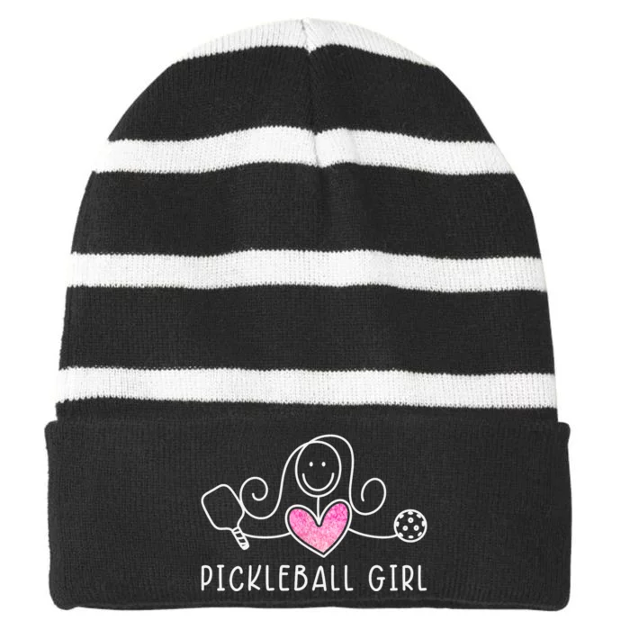 Pickleball, Pickleball Girl Tee, Pickleball Lover Striped Beanie with Solid Band