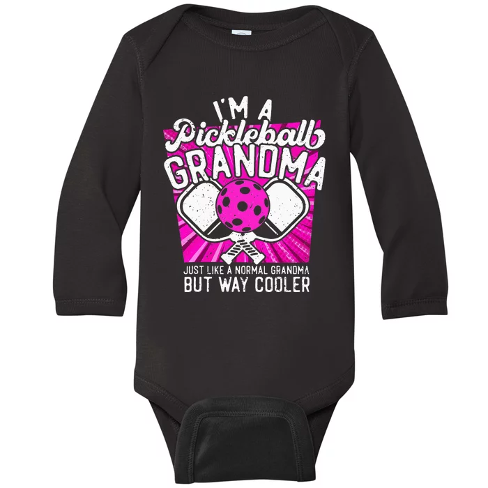 Pickleball Pickleball Grandma Pickleball Lover Baby Long Sleeve Bodysuit