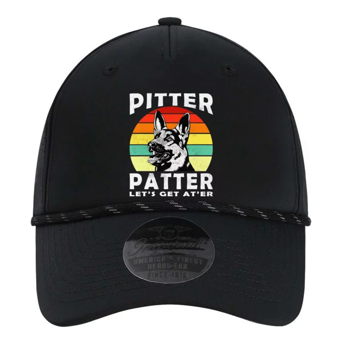 Pitter Patter German Shepherd Dog Funny Vintage Retro Performance The Dyno Cap