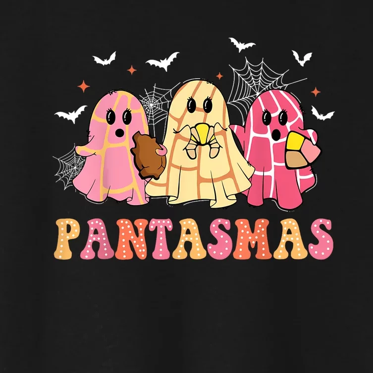 Pantasmas Pantasmas Ghost Spooky Conchas Mexican Ghost Women's Crop Top Tee