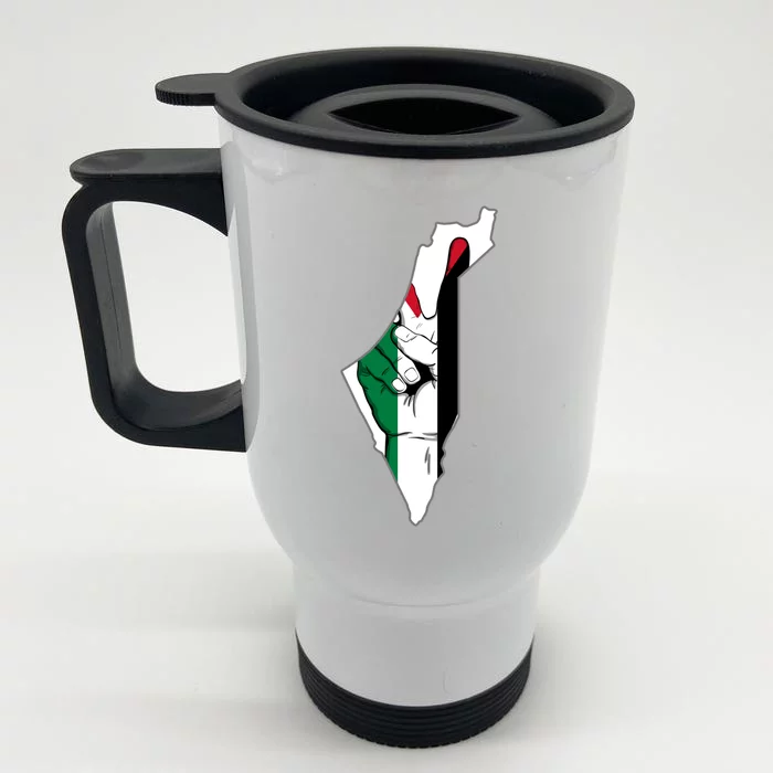 Palestine Palestina Gaza Free Palestinian Funny Gift Front & Back Stainless Steel Travel Mug